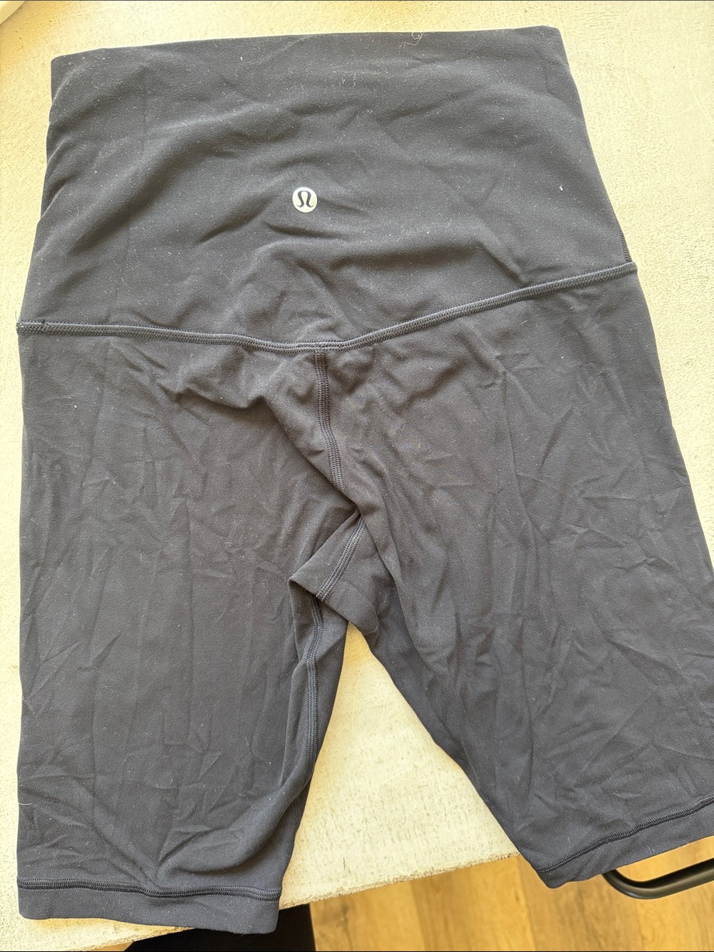 lululemon black high-rise biker shorts